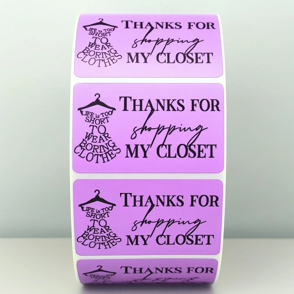 Thanks for Shopping My Closet Stickers – Cute Labels for Clothing Orders